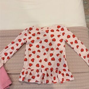 Carters Pink Heart Pattern Kids Shirt
